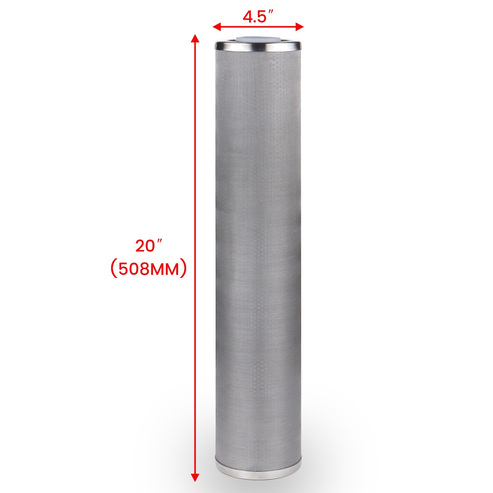 Amwater Stainless Steel 20" X 4.5" Big+ Reusable Wire Mesh Filter - 25 Micron