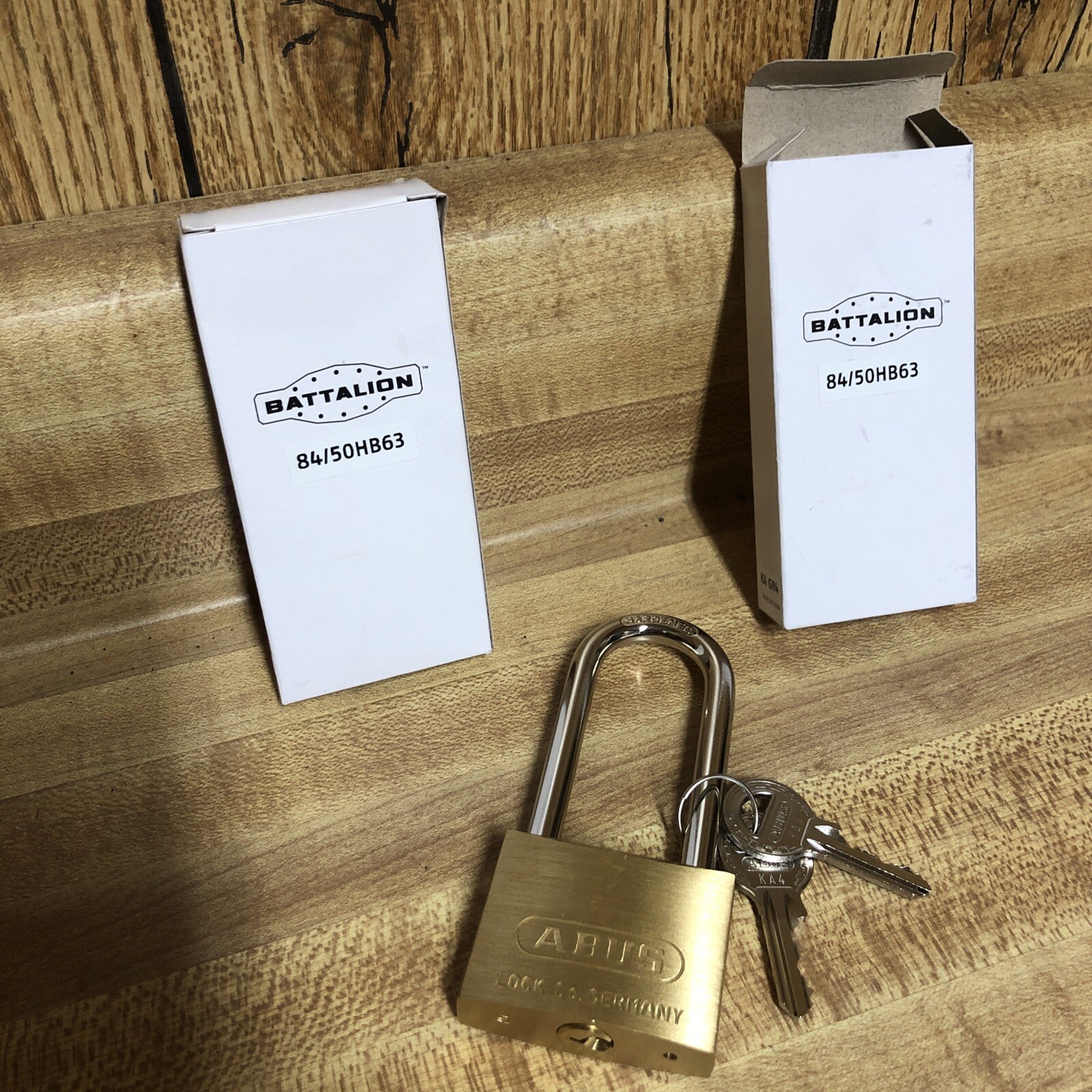 2 Pack ABUS Battalion 84/50HB63 KA GR4 19830 Brand New