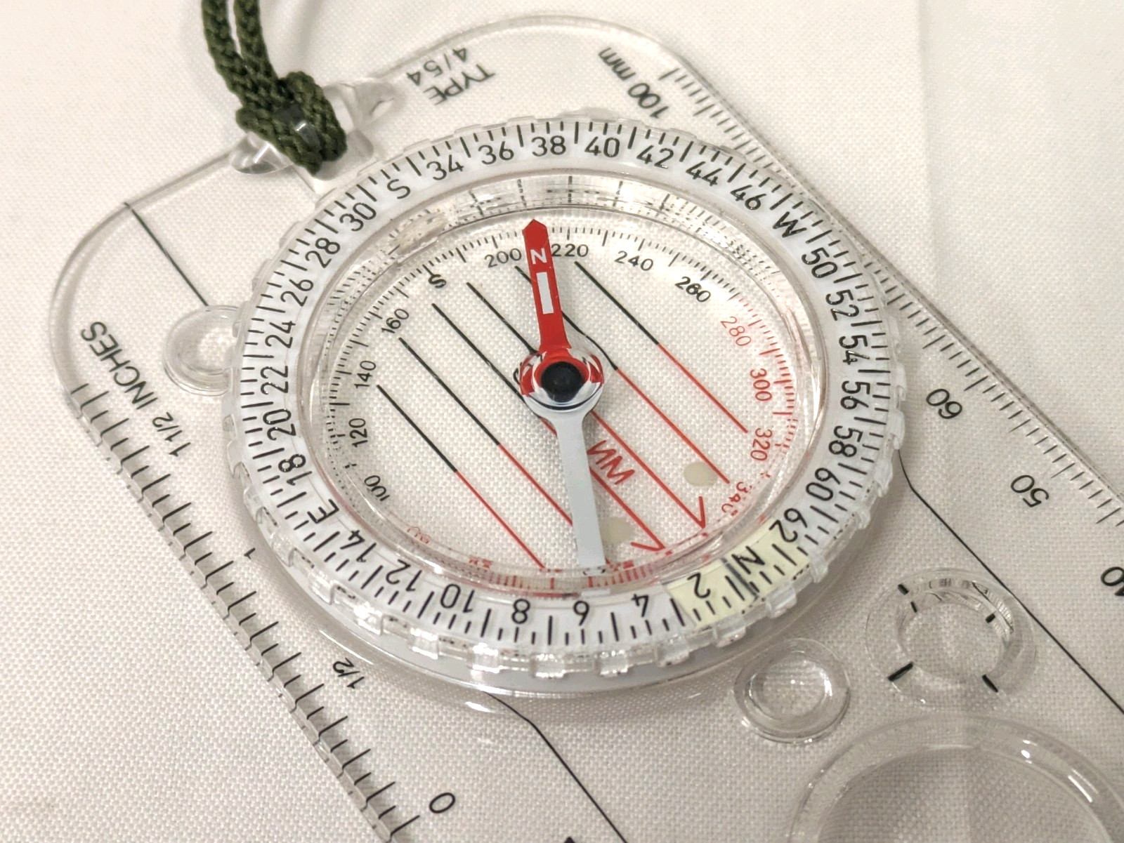SILVA Type 4/54 Military Map Reading Compass with Lanyard - Mils & Degrees