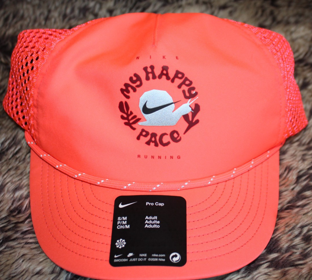 Nike Dri-Fit My Happy Pace Running Pro Cap Hat Neon S/M Adjustable $47