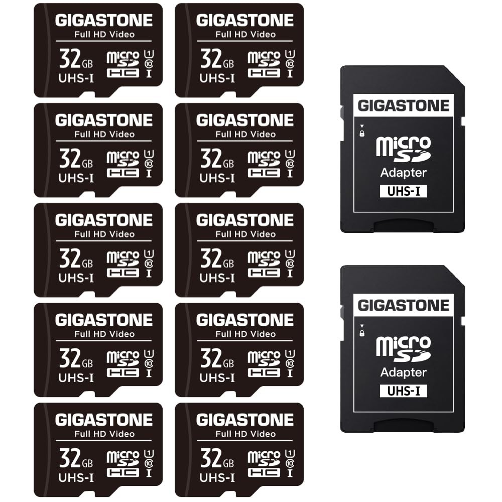 Gigastone 32GB Micro SD Card Full HD 10, sd card 10-pack