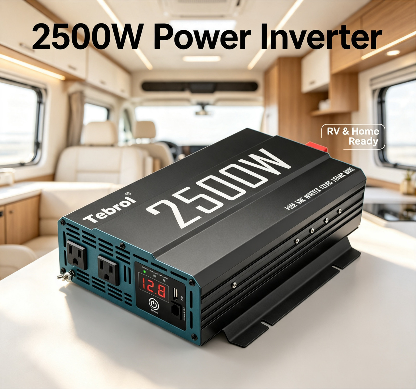 2500 watt inverter pure sine wave inverter for car RV Truck camping 12V to 120V