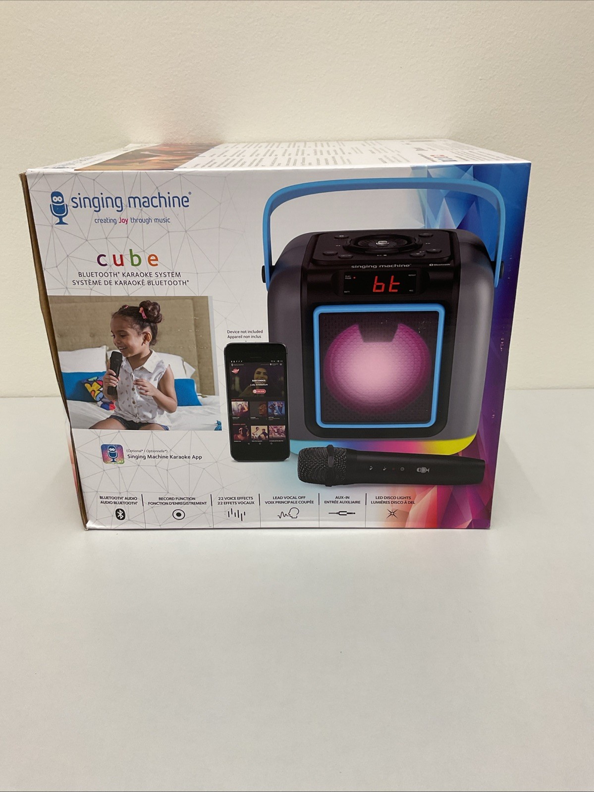 Singing Machine Cube Bluetooth Karaoke System with Wireless Microphone G98