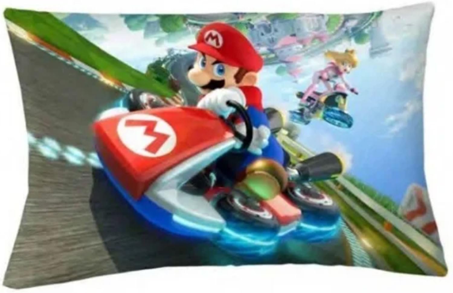 Franco Kids MarioKart Race Super Mario Reversible Pillowcase, 20 in x 30 in