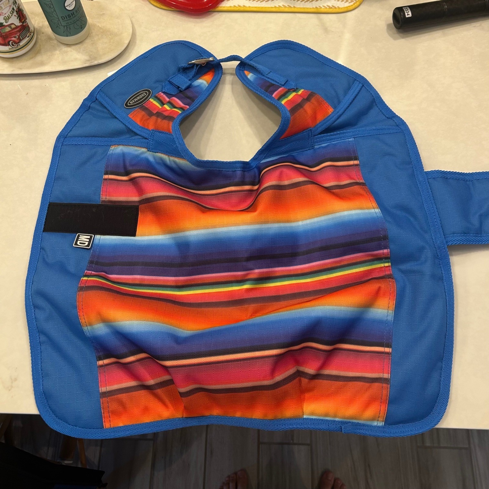 Showman Dog Blanket Coat Serape Print Weather Resistant 200 Grams Size Medium