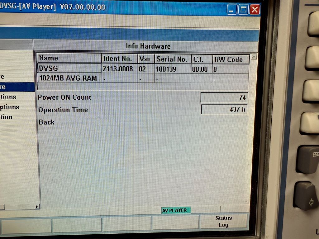 Rohde & Schwarz DVSG Digital Video Signal Generator + B30 HD/SD Decoder