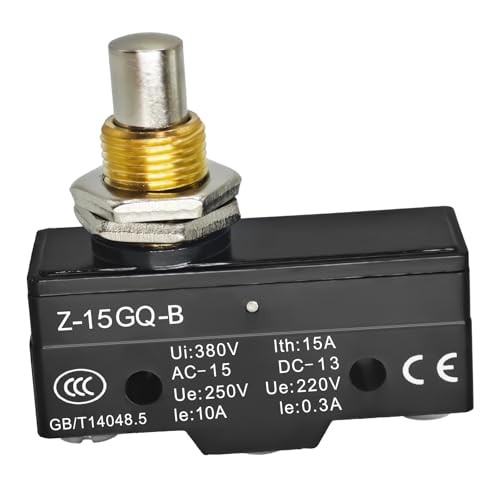 2PCS Z-15GQ-B Micro Limit Switch - 1NO+1NC Panel Mount Snap Action Switch with