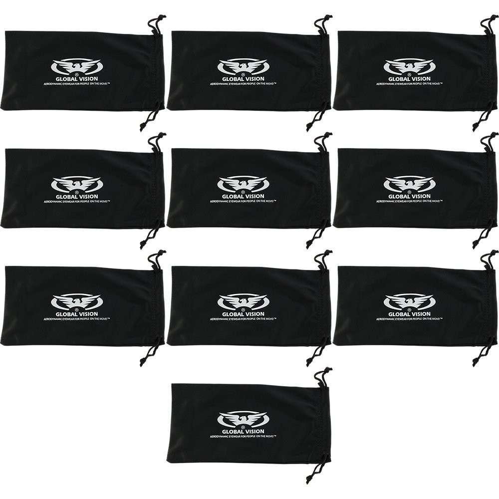 10 Black Micro Fiber Sunglasses Sunglass Carrying Pouch Case Bag Storage Sleeve