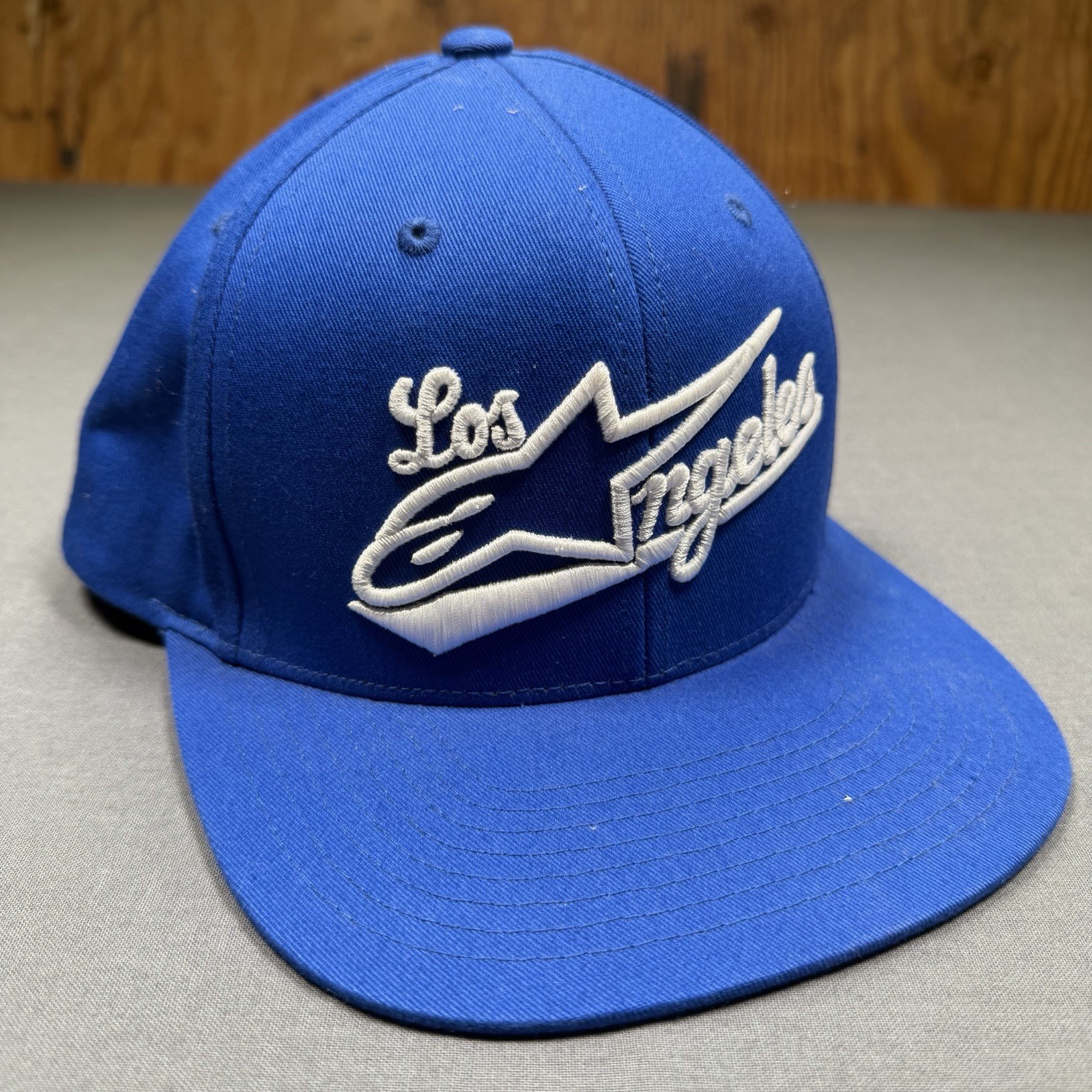 Alpinestars ASTARS Los Angeles Flat Peak Motorcycle MX Snapback Cap  Blue