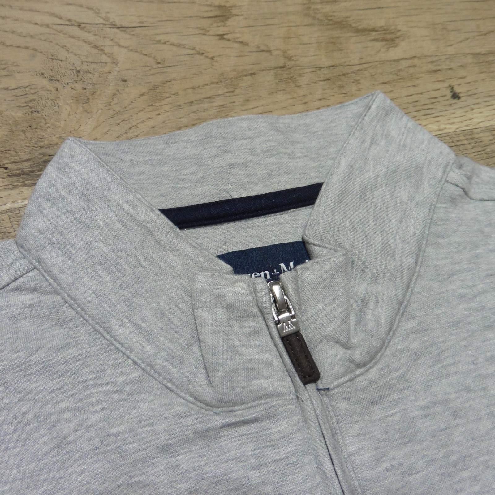 MIZZEN + MAIN Mens M MEDIUM PULLOVER KPI QUARTER ZIP GREY PERFORMANCE GOLF 1/4