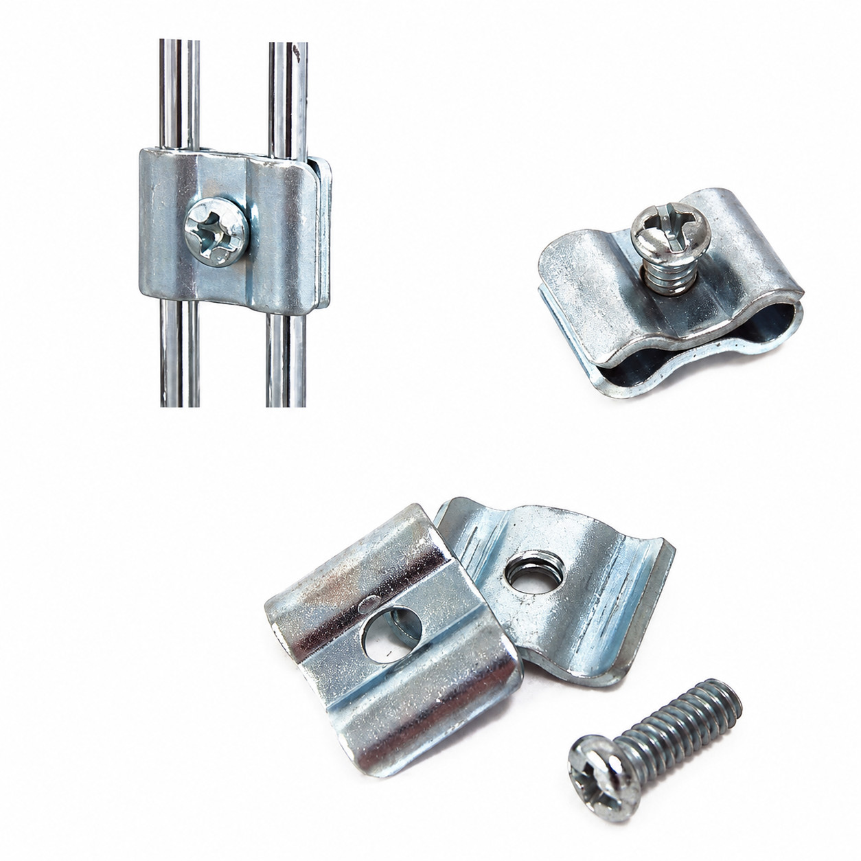 20 Chrome Gridwall Joining Clips Connectors Wire Grid Panel Grid Wall Brackets