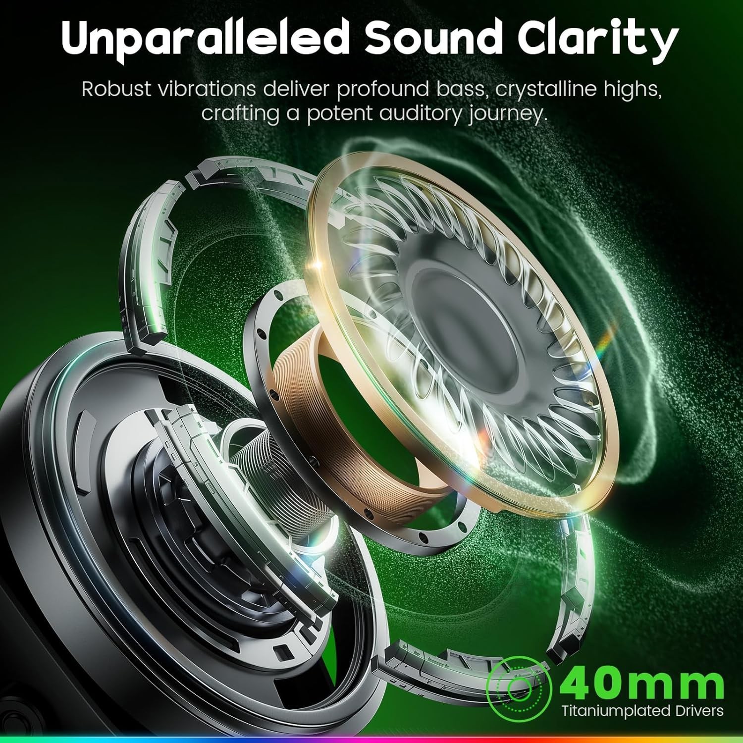 Wireless Gaming Headset for PC, PS5, PS4, Switch & Mac, Dual-Mode 2.4GHz & Bl...