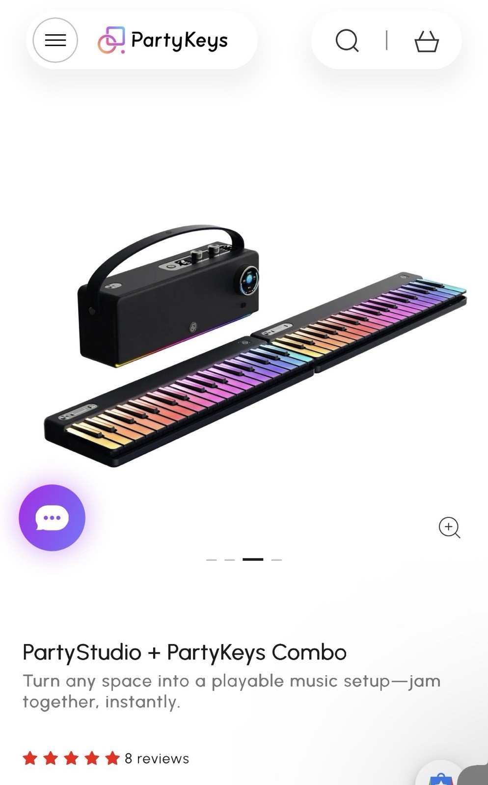 PartyStudio + PartyKeys Combo 2 keyboards + case. Black