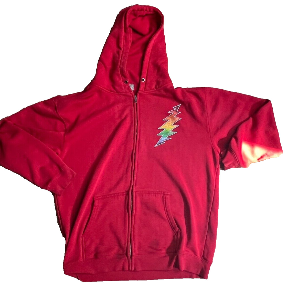 Vintage Official 1997 Grateful Dead Productions Red Bolt Full Zip Mens M Hoodie