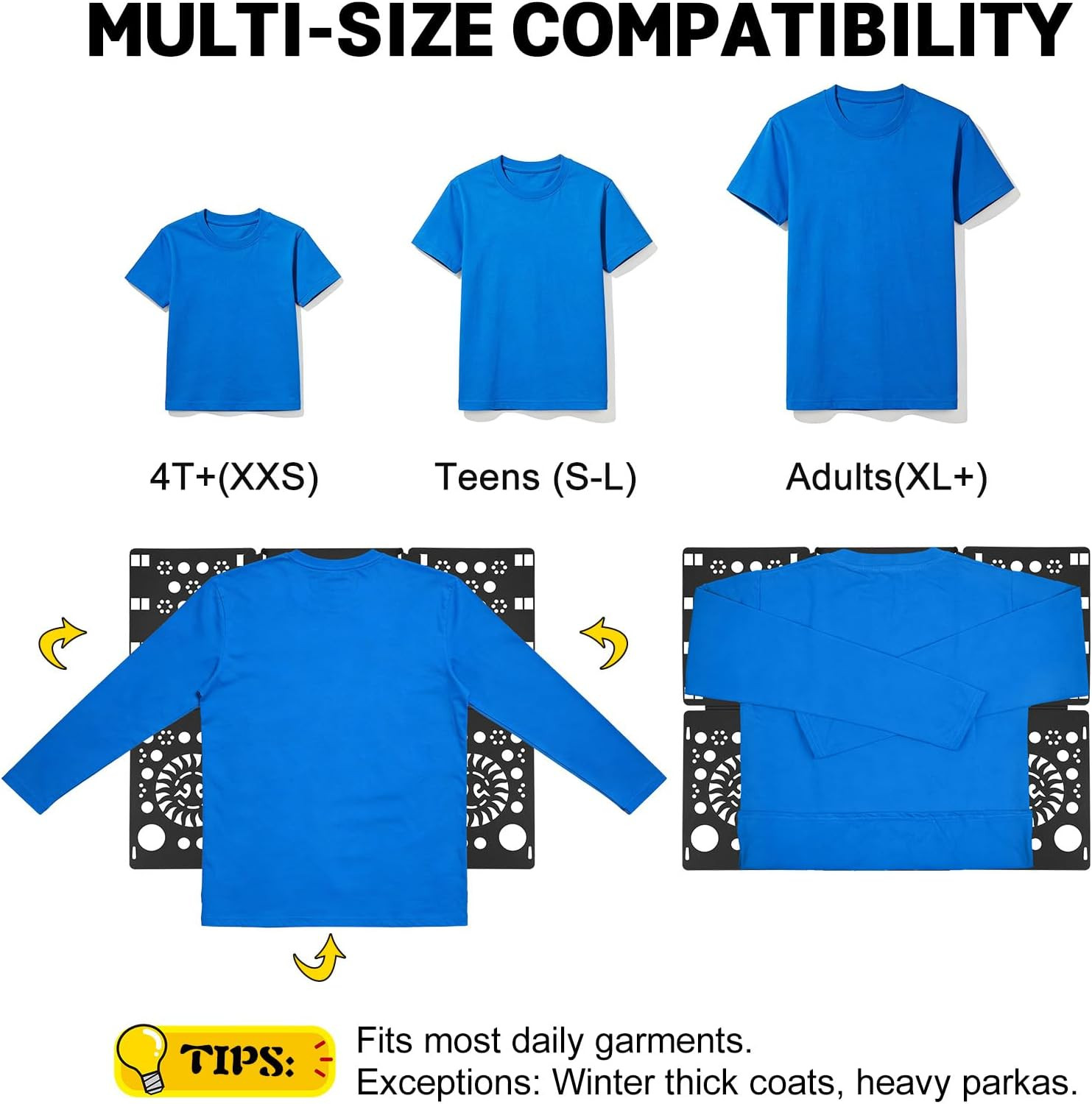 Version 3 Shirt Folding Board T Shirt Clothes Folder Durable Plastic Laundry Fol