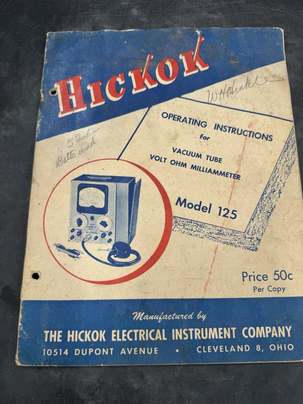 Hickok Model 125 Operating Instructions