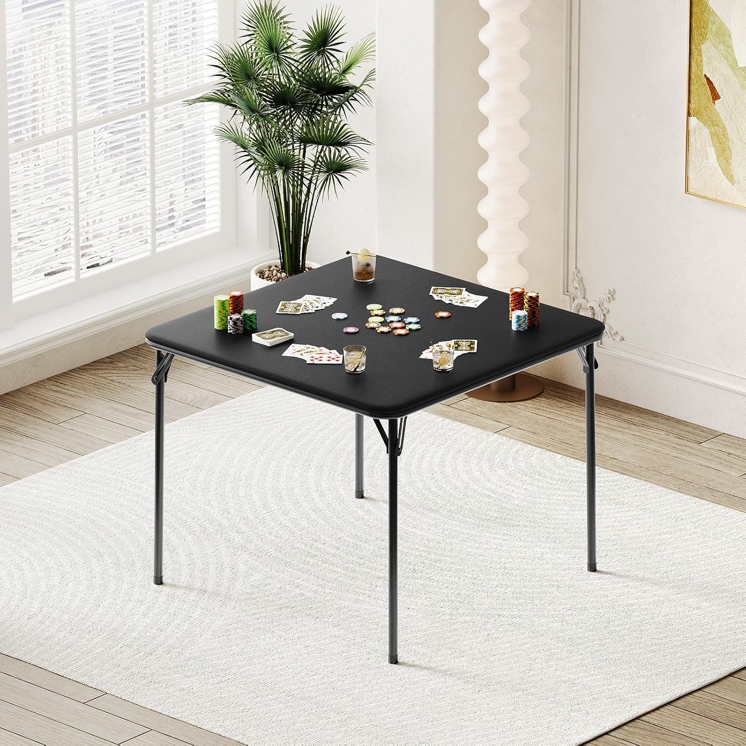 Folding Table, Portable Folding Picnic Table for Camping Parties & Events