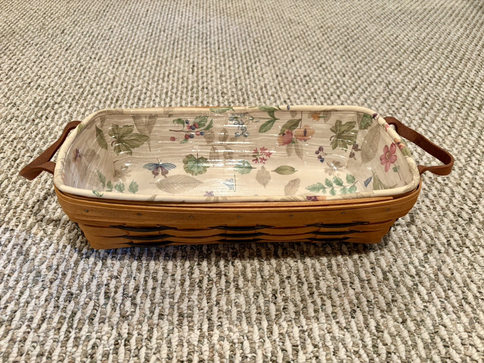 Pre Owned Longaberger 1993 Heartland Bread Basket Liner & Protector