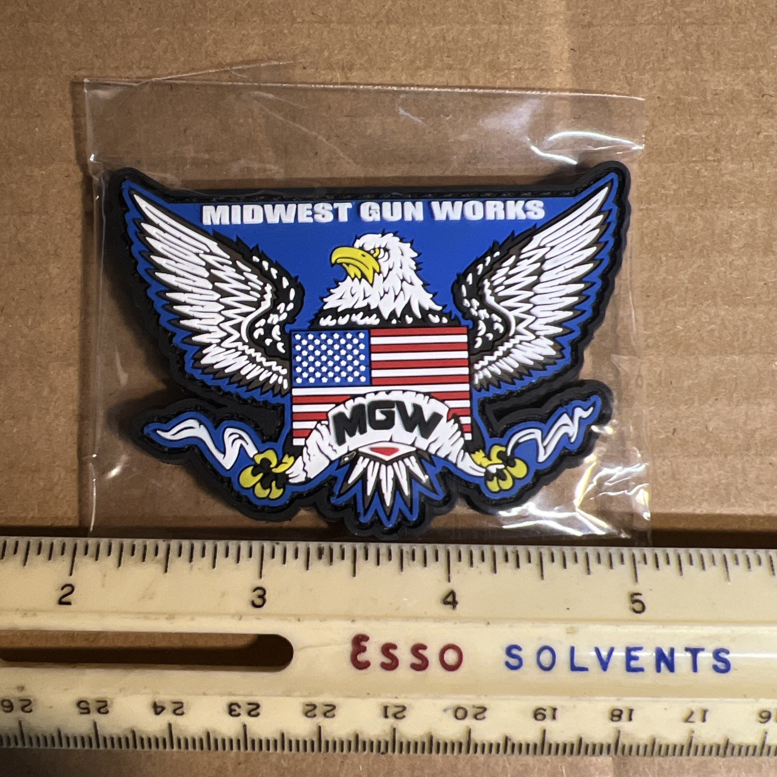 Midwest Gun Works MGW PVC Morale Patch Hook Loop Back Shot Show NEW