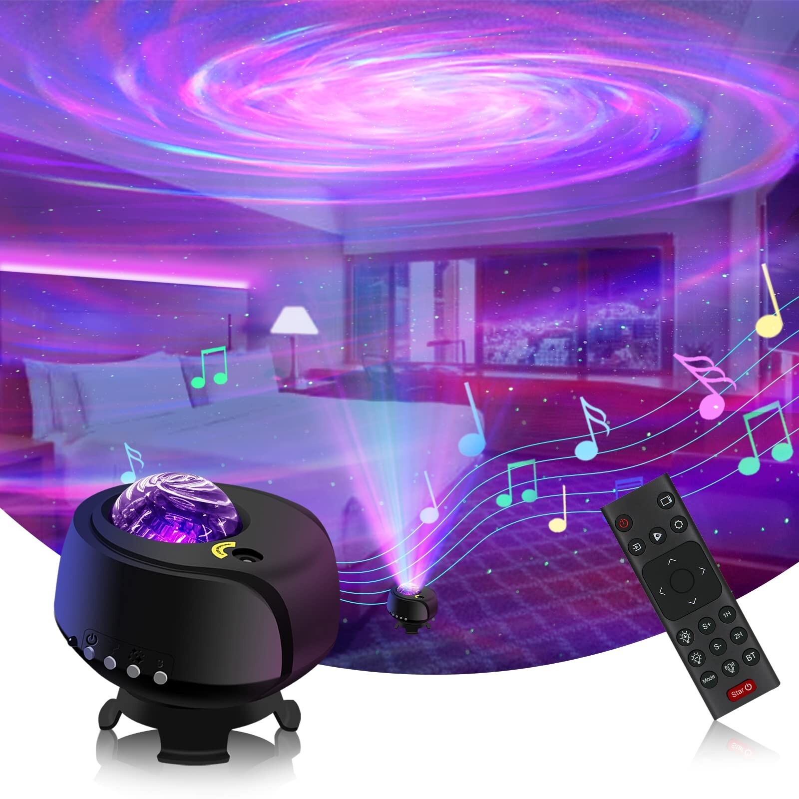 The Largest Coverage Area Galaxy Lights Projector, Star Projector, with Chang...