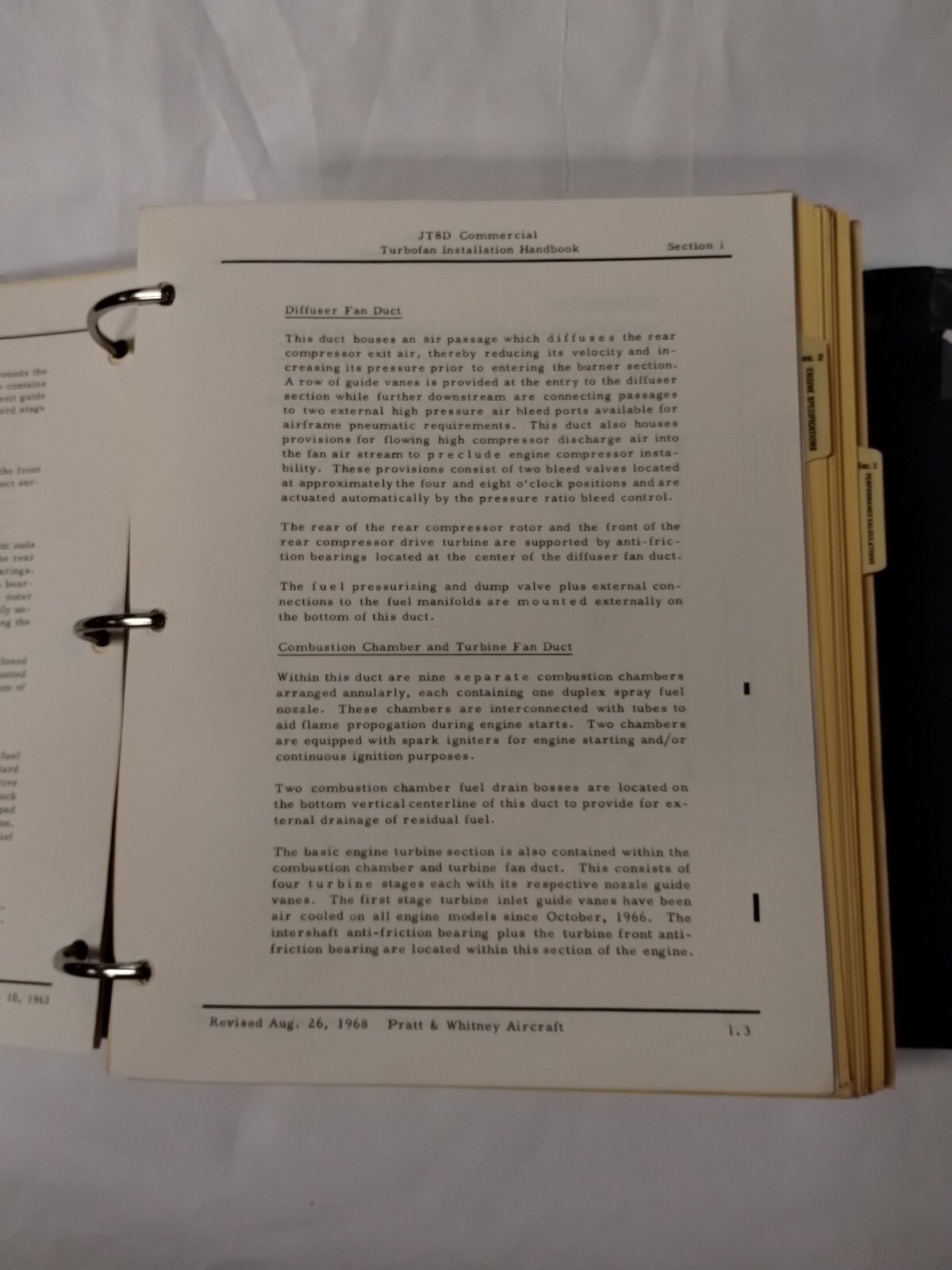 Pratt & Whitney JT8D Commercial Turbofan Engine Installation Handbook-Original