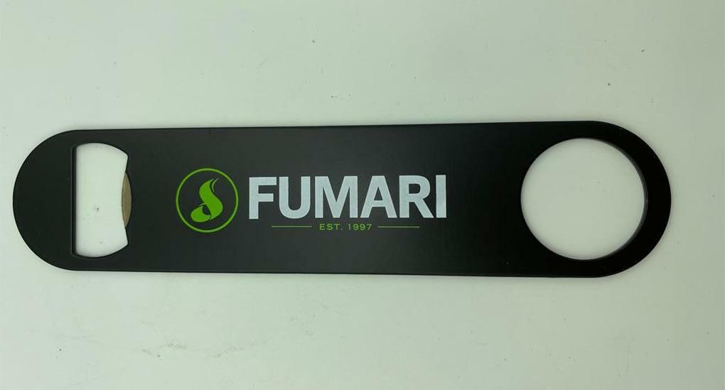 NEW Fumari Metal Bottle Opener 7" Double Sided Black