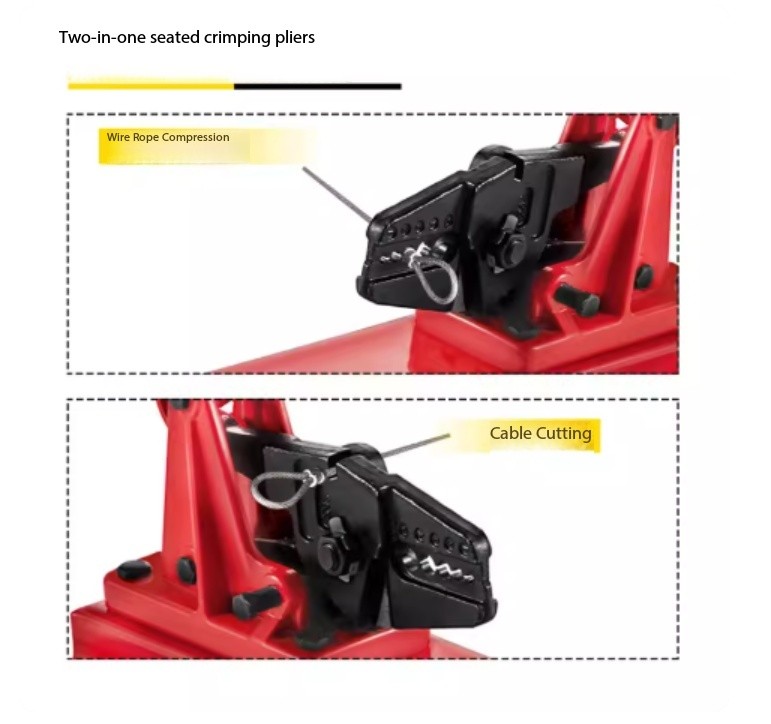 24'' Multi-Function Bench-Style Hand Swager Tool Wire Rope Swaging Machine