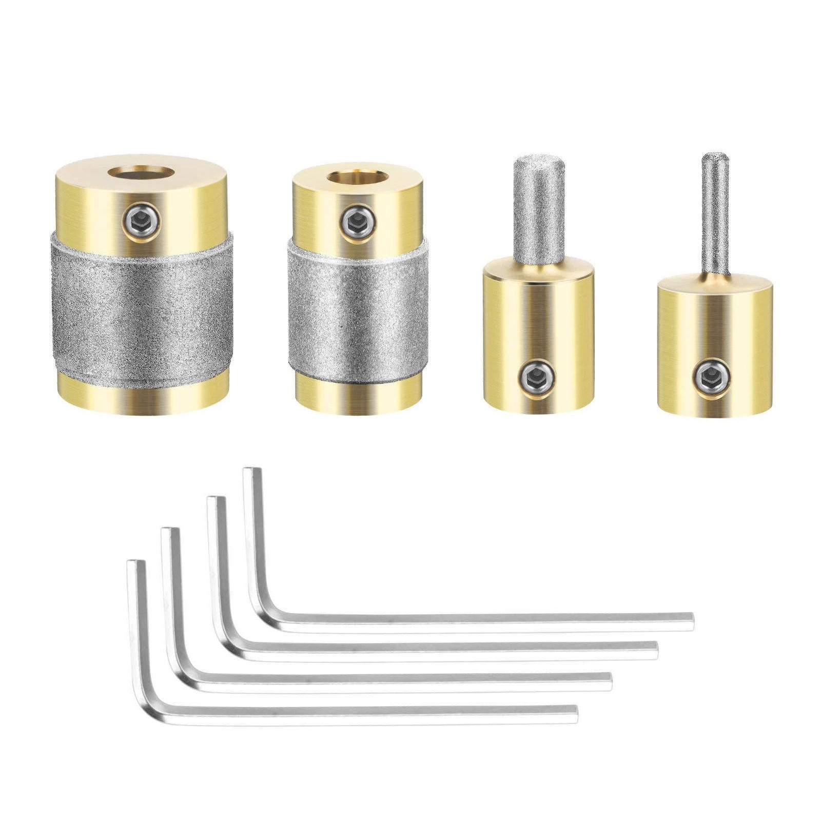 4PCS Diamond Grinder Bits for Stained Glass, Replacement Drilling Shaping Set