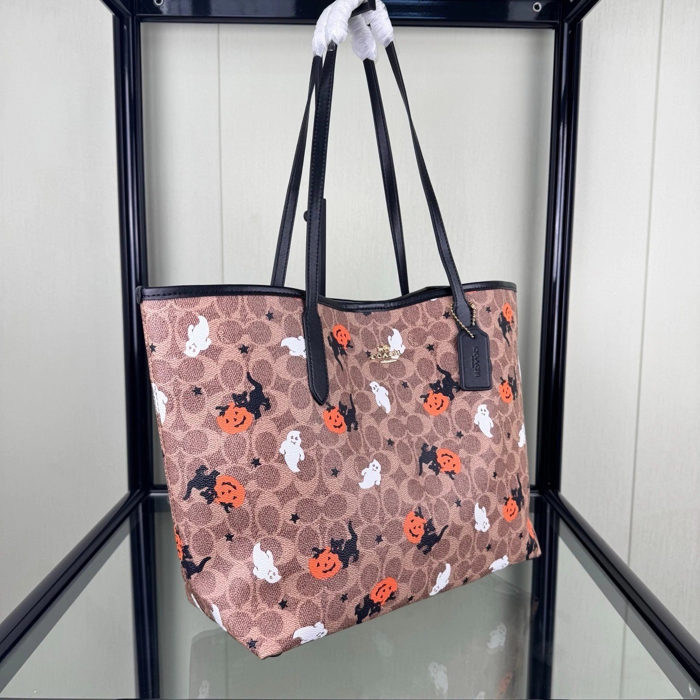 COACH CW450 City Tote in Signature Canvas with Halloween New Outlet