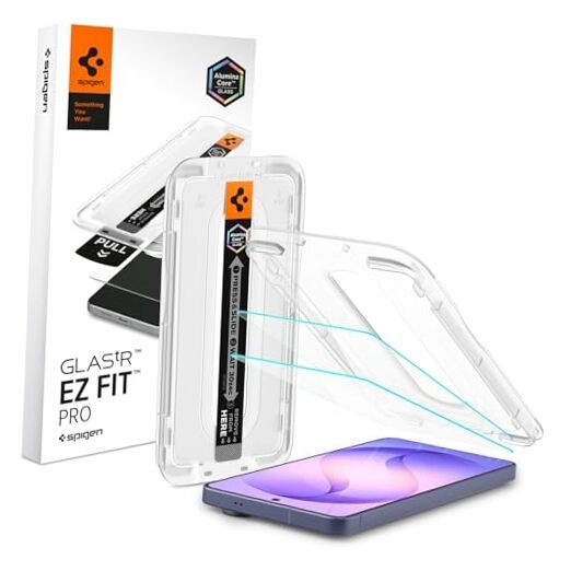 Spigen AluminaCore Tempered Glass Screen Protector [Glas.tR EZ Galaxy S26 Ultra