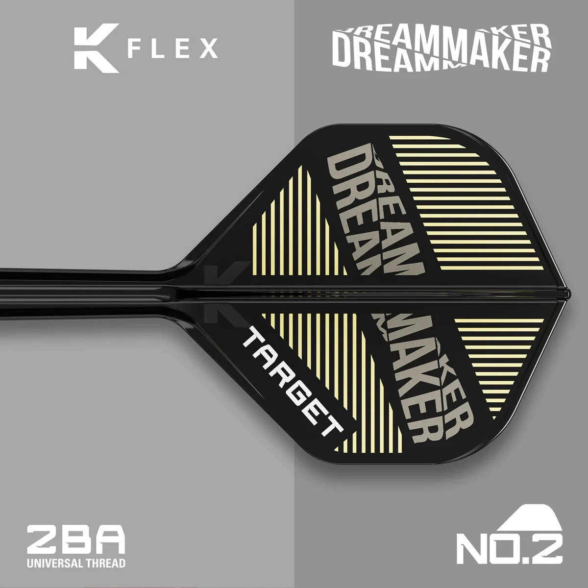 DIMITRI VAN DEN BERGH TARGET K-FLEX 1 PIECE MEDIUM SHAFT & NO2 FLIGHT