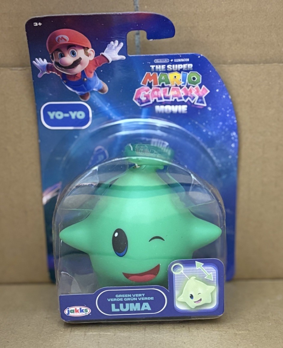 JAKKS Pacific Super Mario Galaxy Movie Green Luma Yo-Yo Glow in the Dark 2024