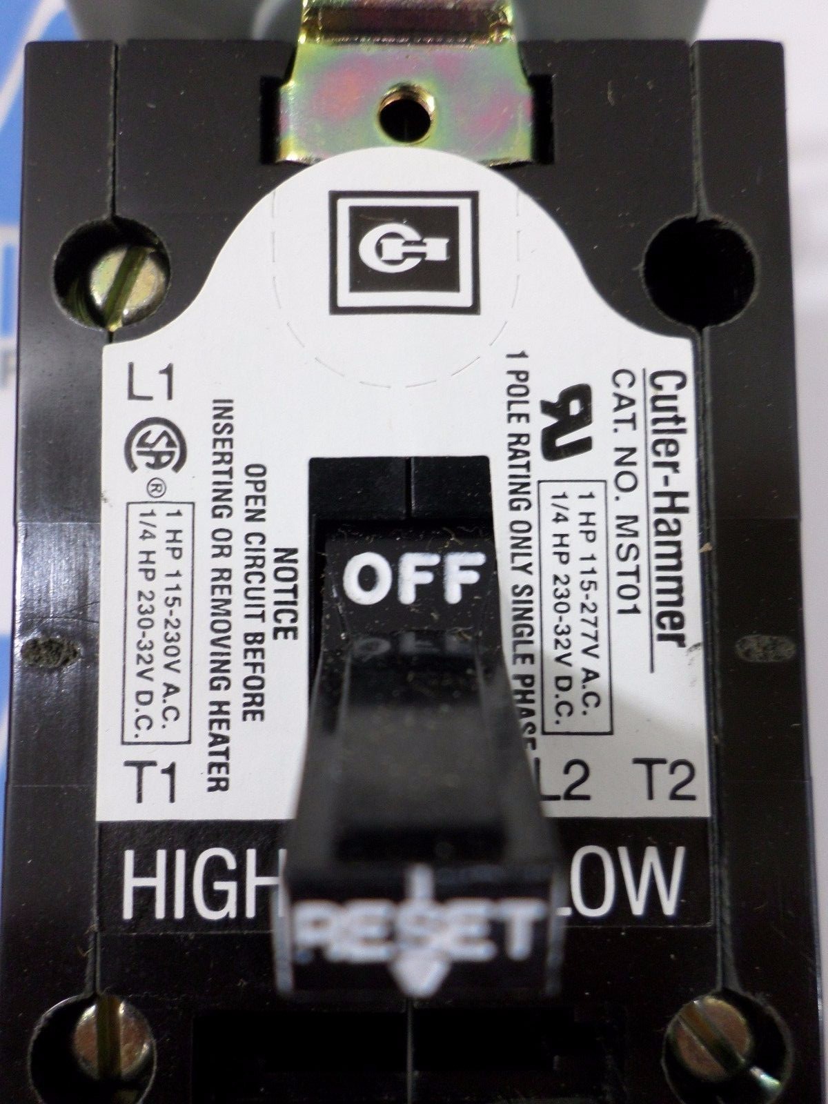 New Surplus Cutler Hammer MST01SN1P 1 Pole MS Starter W/ Pilot Light