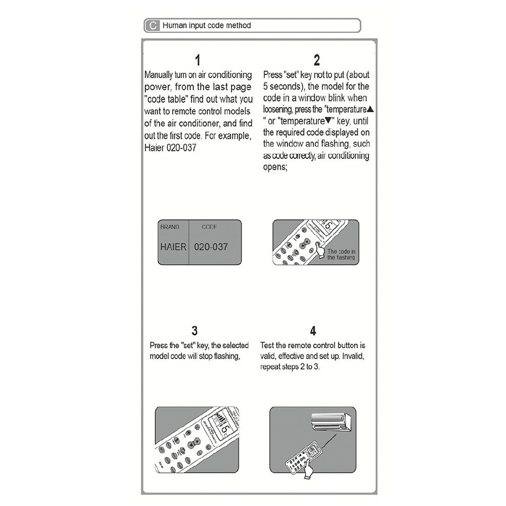 Digital Automatic Number Search Function Remote Control for Air Conditioners