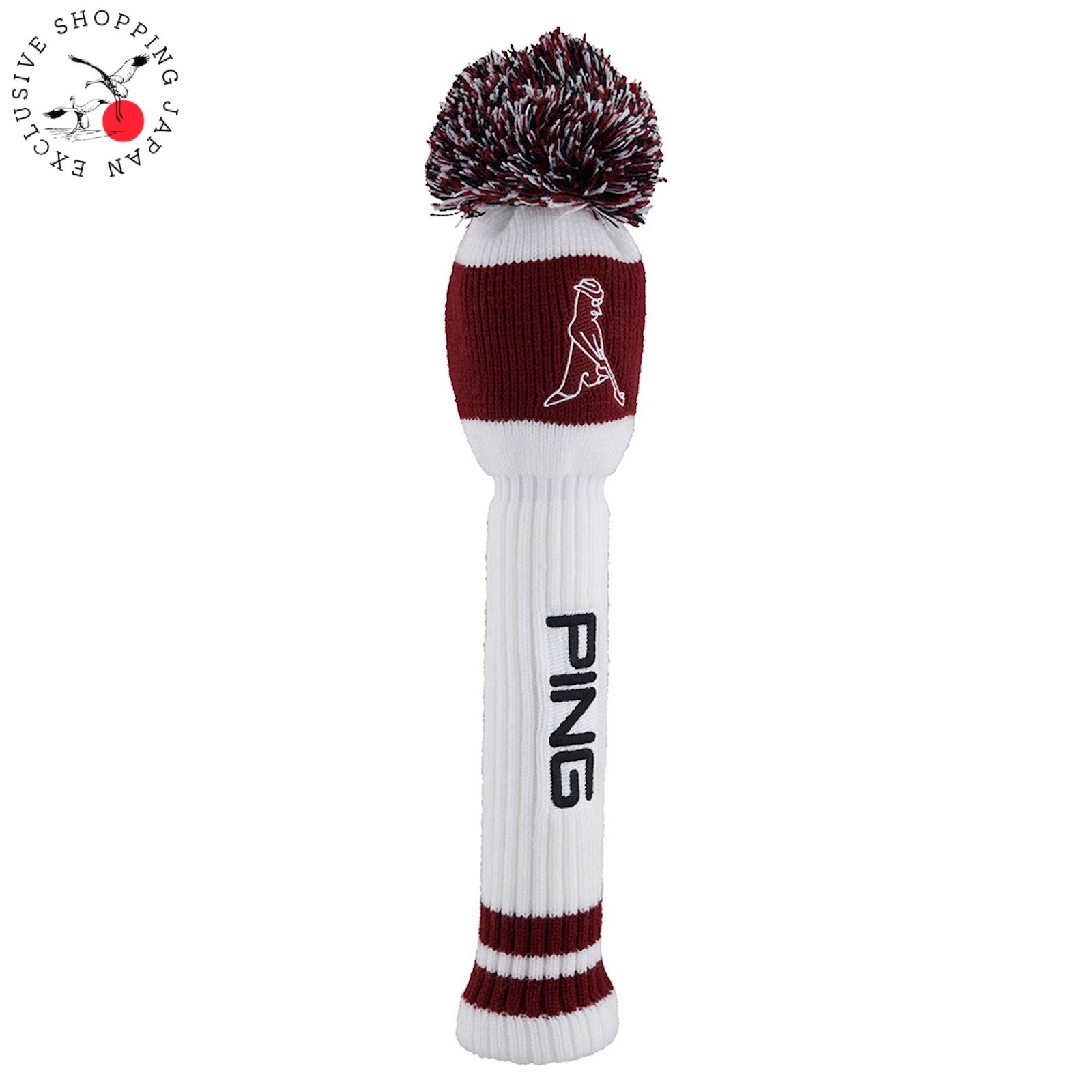 Ping Golf Retro Knit Headcover Driver White DR Club Head Cover 2026 New Unisex