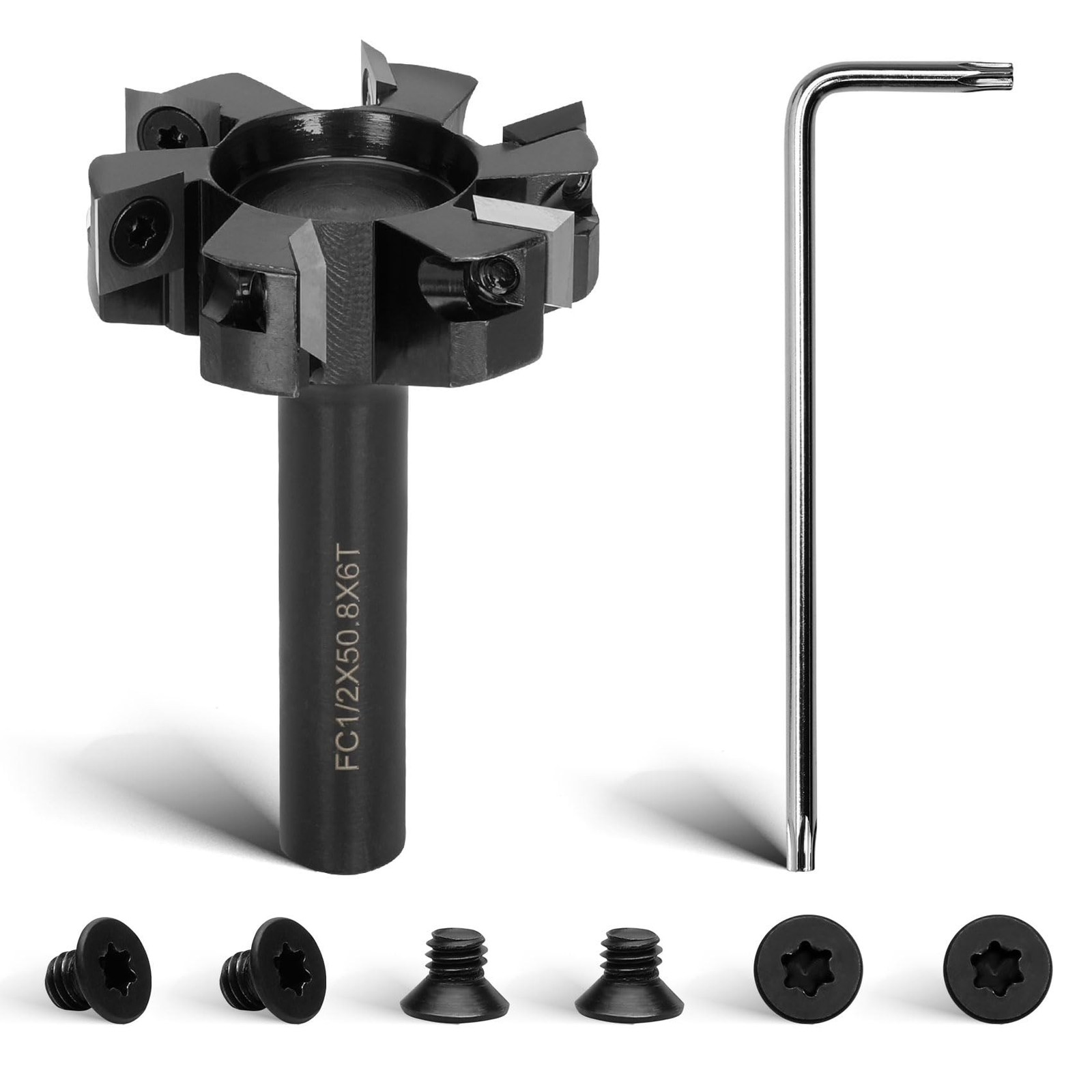 CNC Spoilboard Surfacing Router Bit, 1/2" Shank 2" Cutting Diameter, Slab Fla...
