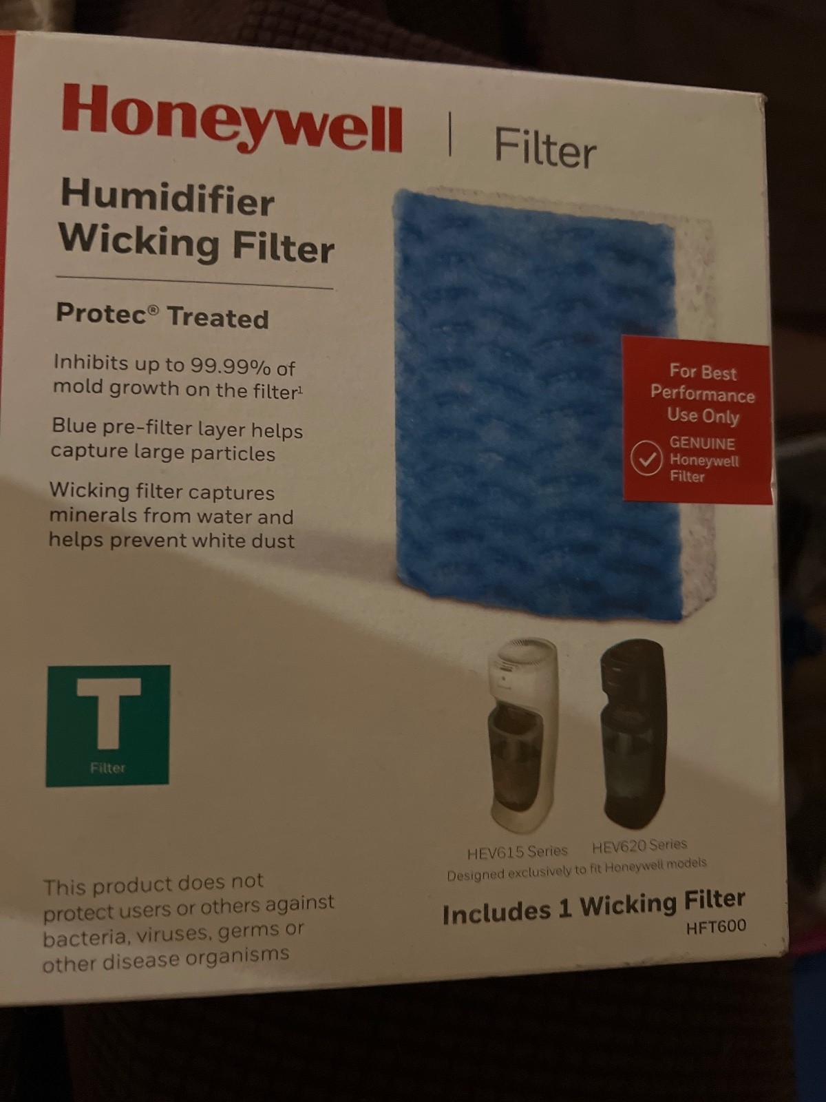 Honeywell Humidifier Wicking Filter T - Genuine Replacement Filter for HEV615 &