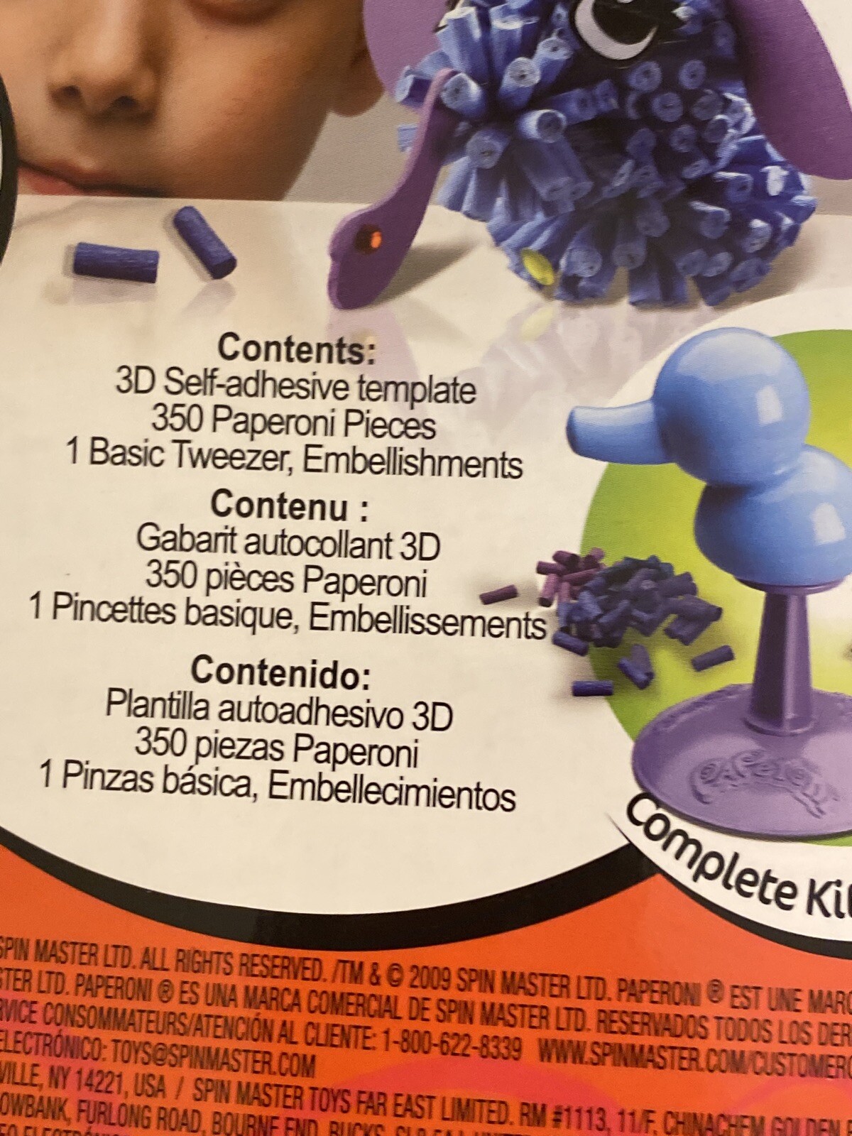 Paperoni Elephant Craft Kit 3D Rolled Paper Spin Master New