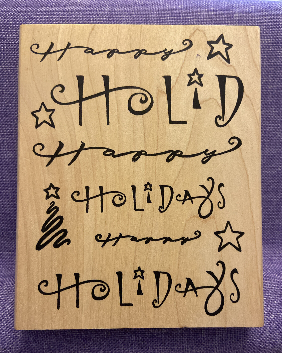VTG ~ P. Denami Design 1999 ~ Holidays ~ Rubber Stamp  Brand New!