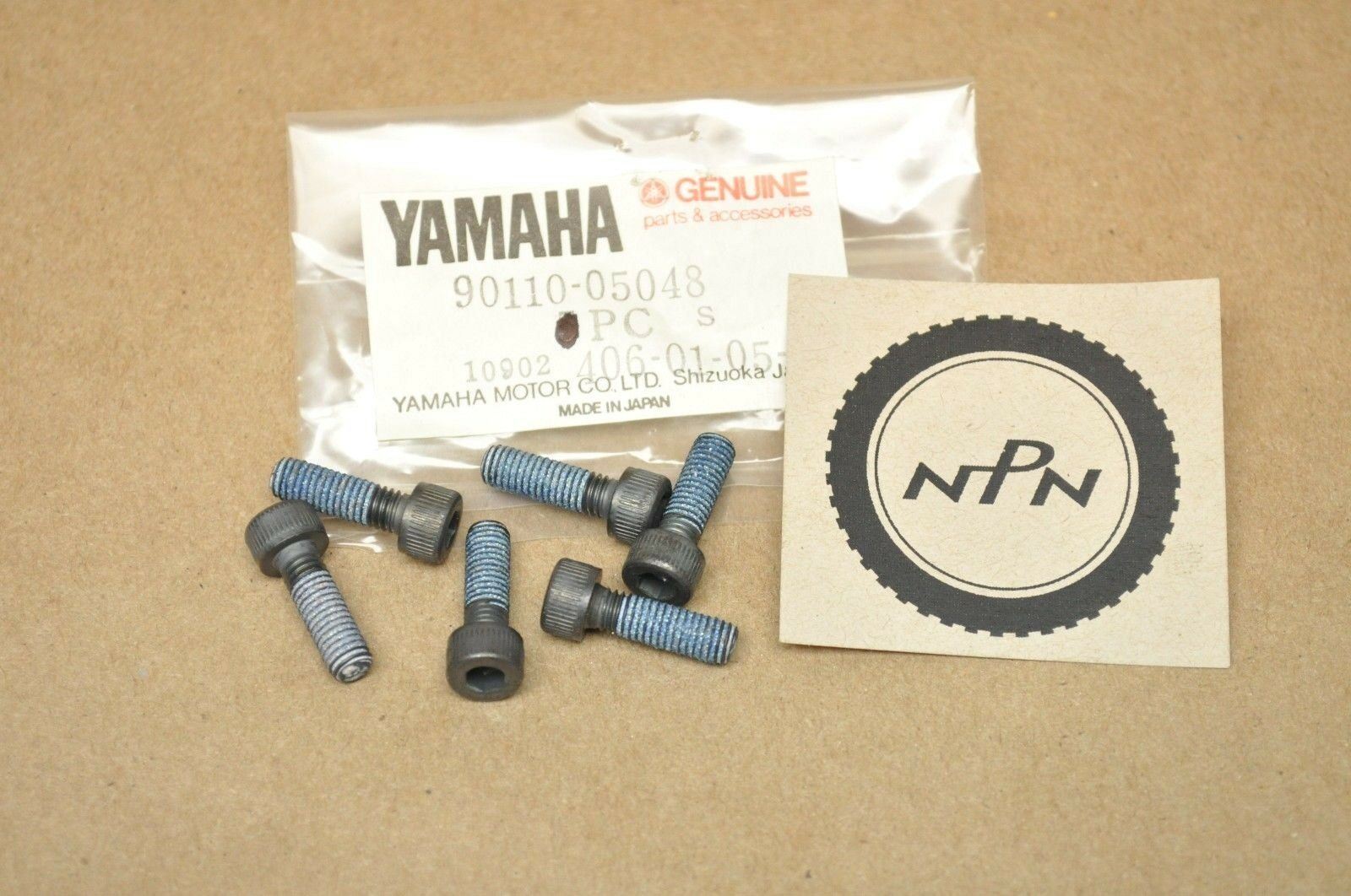 NOS OEM Yamaha 1982 SR540 F Primary Sheave Hex Socket Head Screw Bolt Lot Qty 6