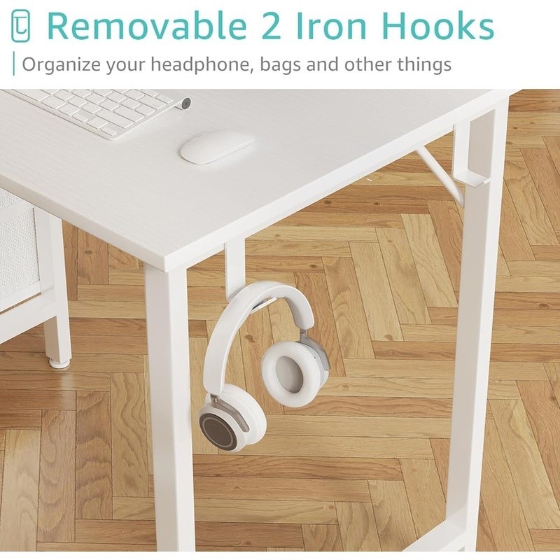 Compact Modern Computer Desk Stylish Space Saving Workstation Home Office Study