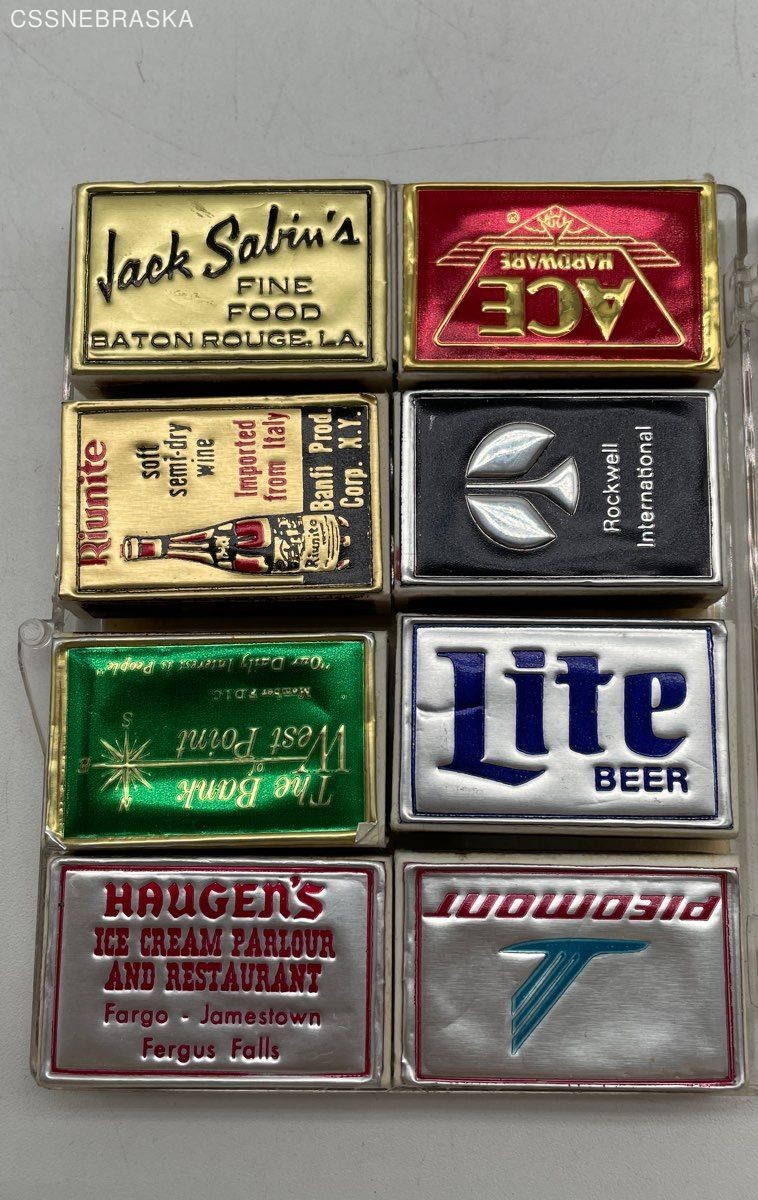 Vintage Bantam Match Classics matchboxes in a clear plastic case