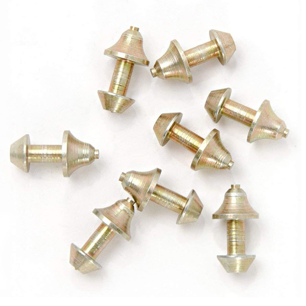 KORKERS RockTrax Push Through Gold Carbide Spikes Replacement Kit, 40 per Pack