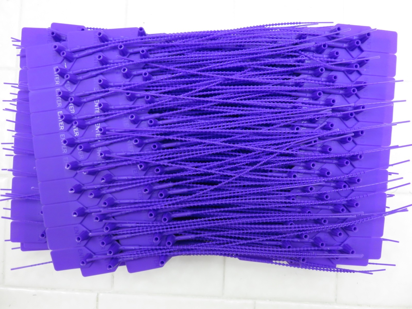 🔥🧯25-FIRE EXTINGUISHER TAMPER PROOF "FLAG" SAFETY SEALS (PURPLE) U.L. APPROVED