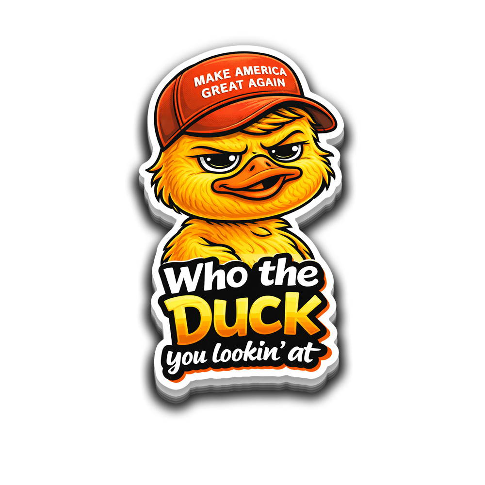 Duck Around Find Out Sticker 4 inch Vinyl Waterproof Decal Adult Humor MAGA