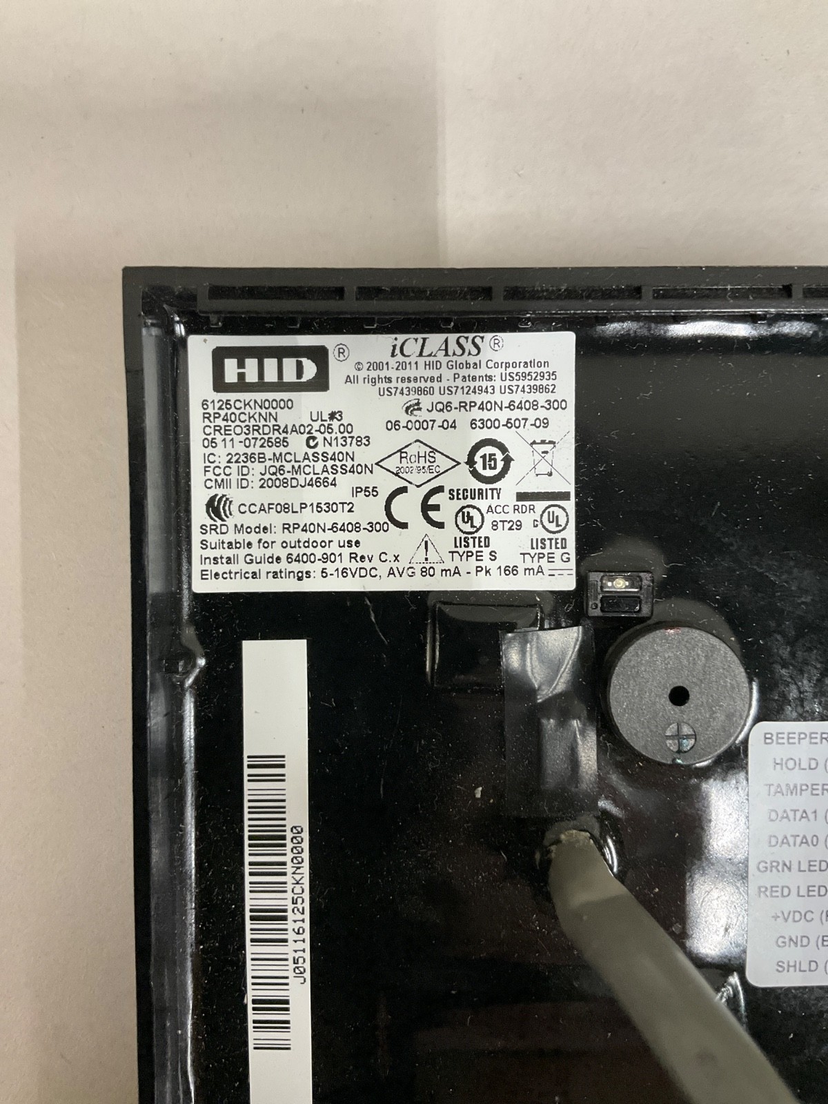 HID 6125CKN0000 MULTICLASS RP40CKNN Smart Card Reader