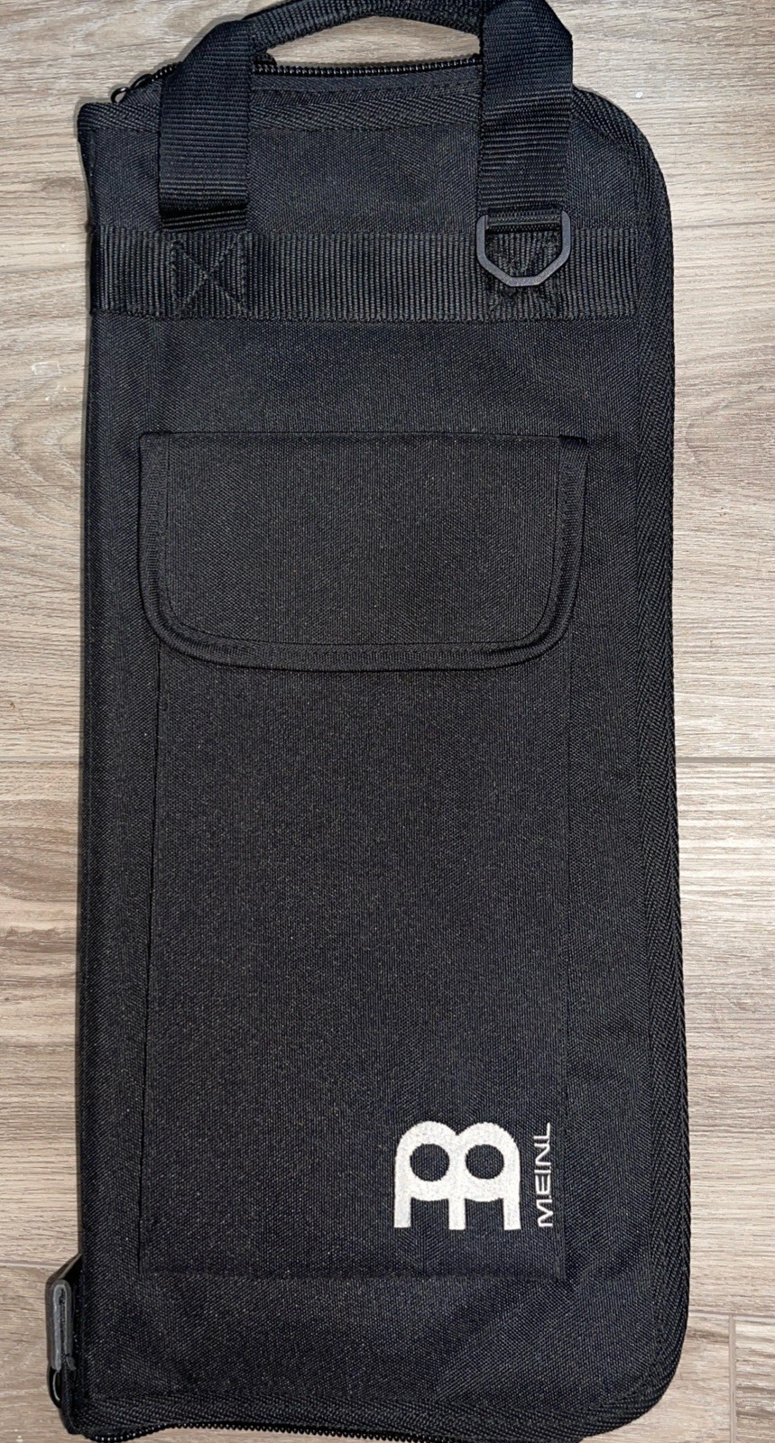 Meinl Pro Drumstick Bag Black w/ Outside Pocket & Drumsticks