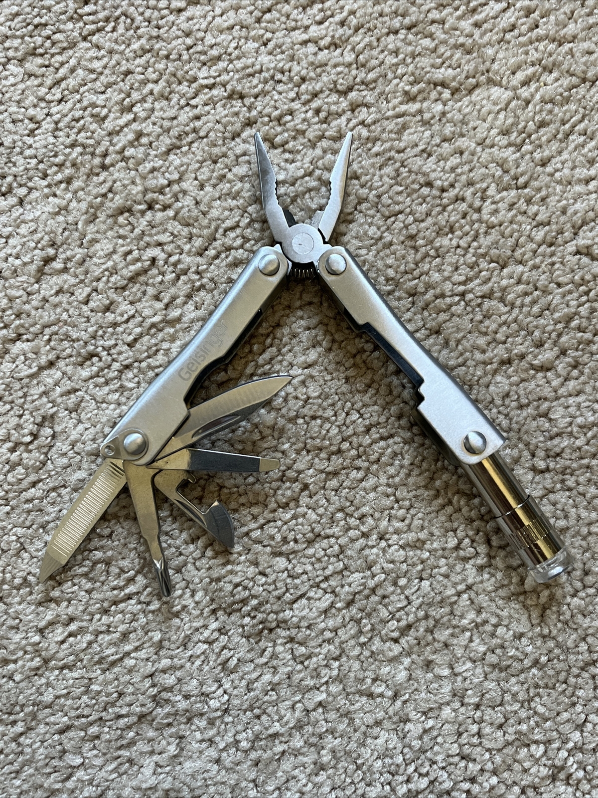 10 Function Mini Stainless Steel Pocket Pliers Knife Multitool w/ LED Flashlight