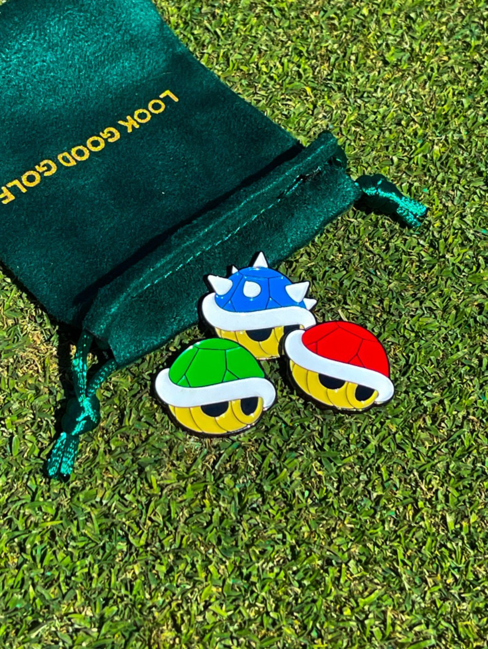 Mario Kart Shell Golf Ball Marker Set | 3 Pack - Gamer Golf Accessories