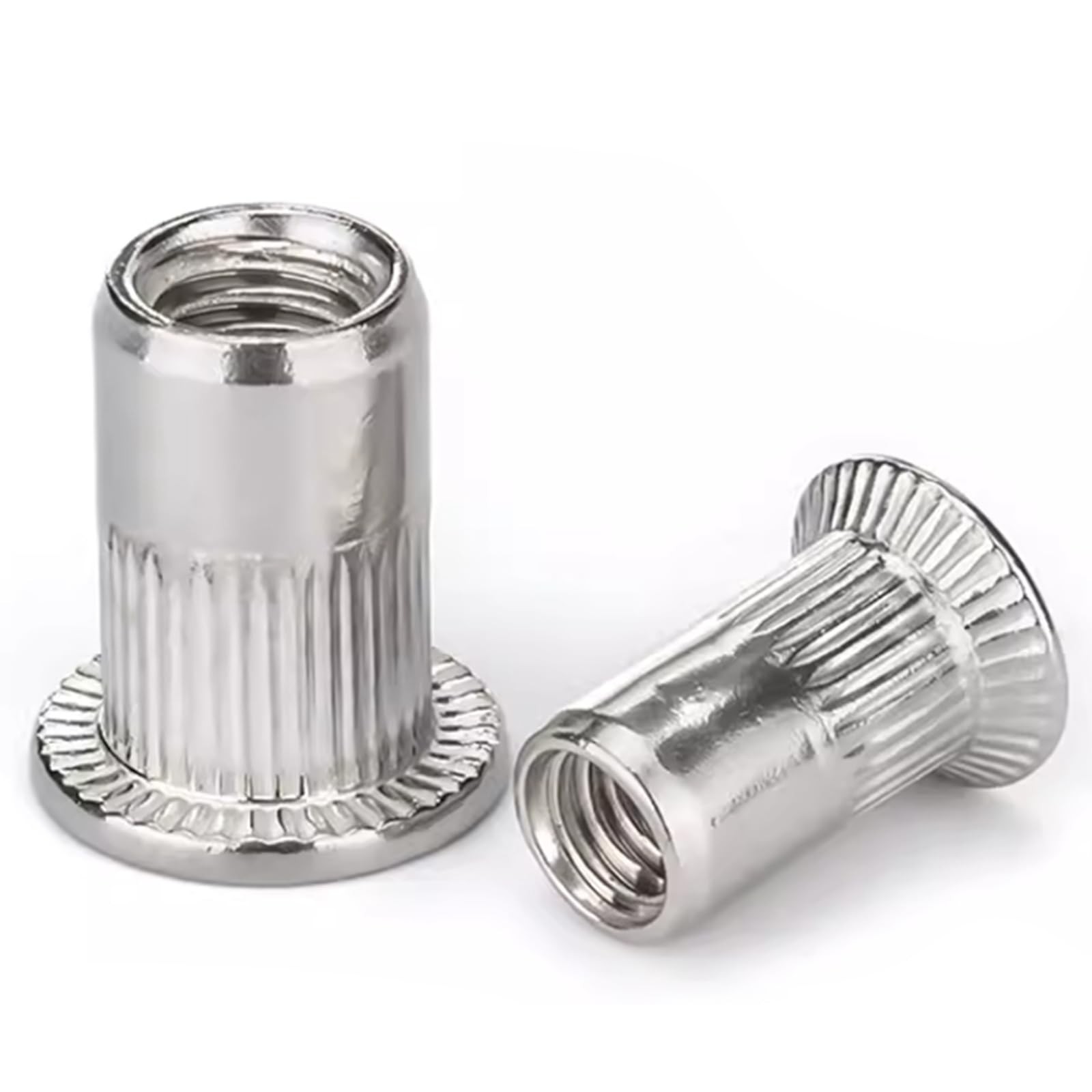 100 PCS M6 Stainless Rivet Nuts 304 Threaded Insert Nut Nutsert Rivnuts